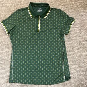 Vineyard Vines Retro Green Performance Polo Shirt Womens Medium Golf Pickleball